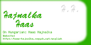 hajnalka haas business card